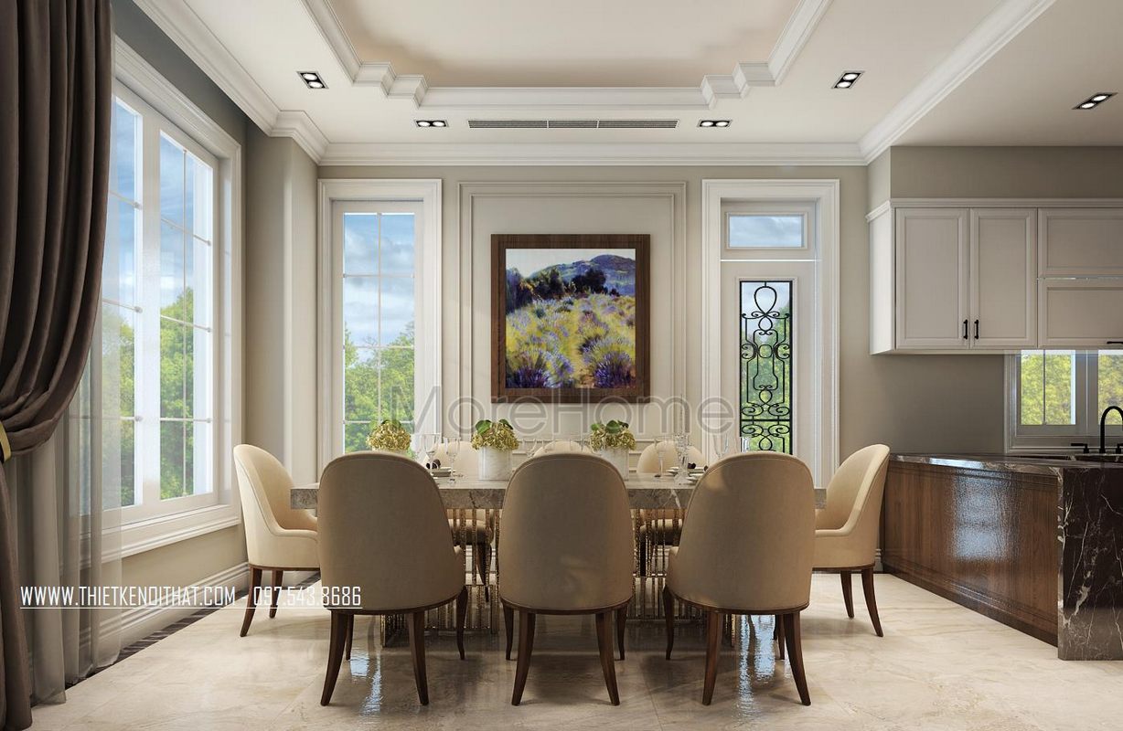 Thiết kế nội thất biệt thự Vinhomes Riverside Long Biên Hà Nội